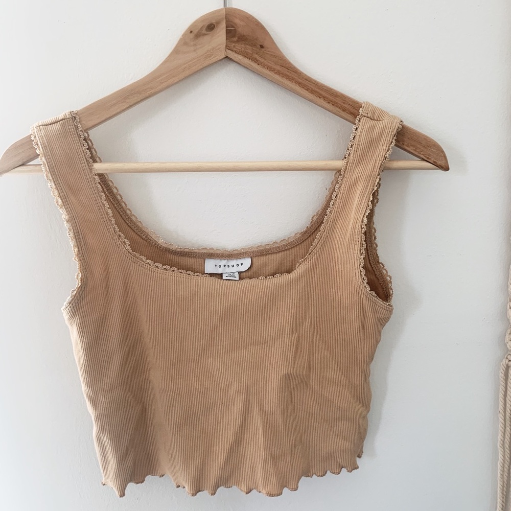 topshop nude crop top